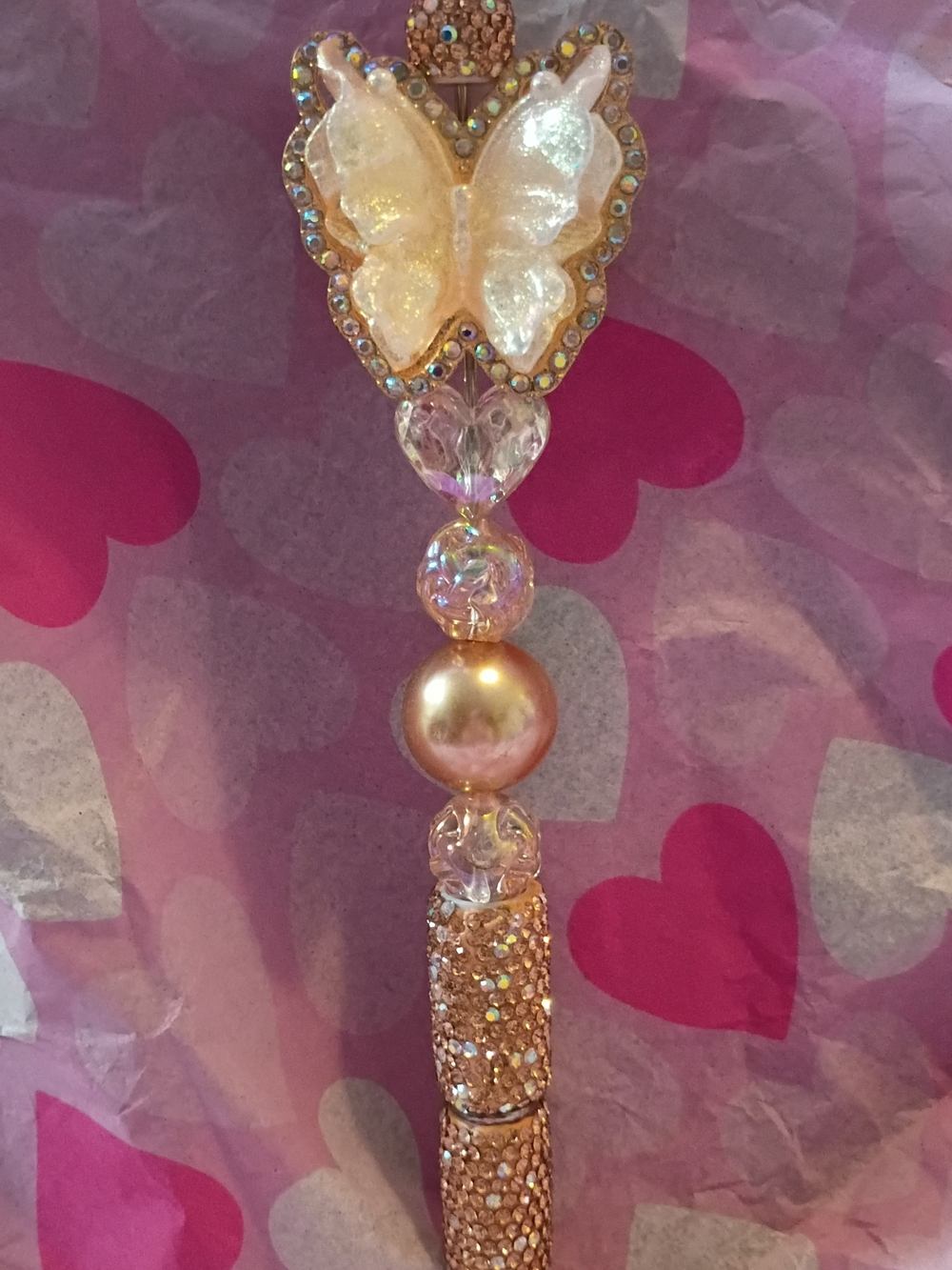 Butterfly Crystal Extended Pen For An Elegant Look